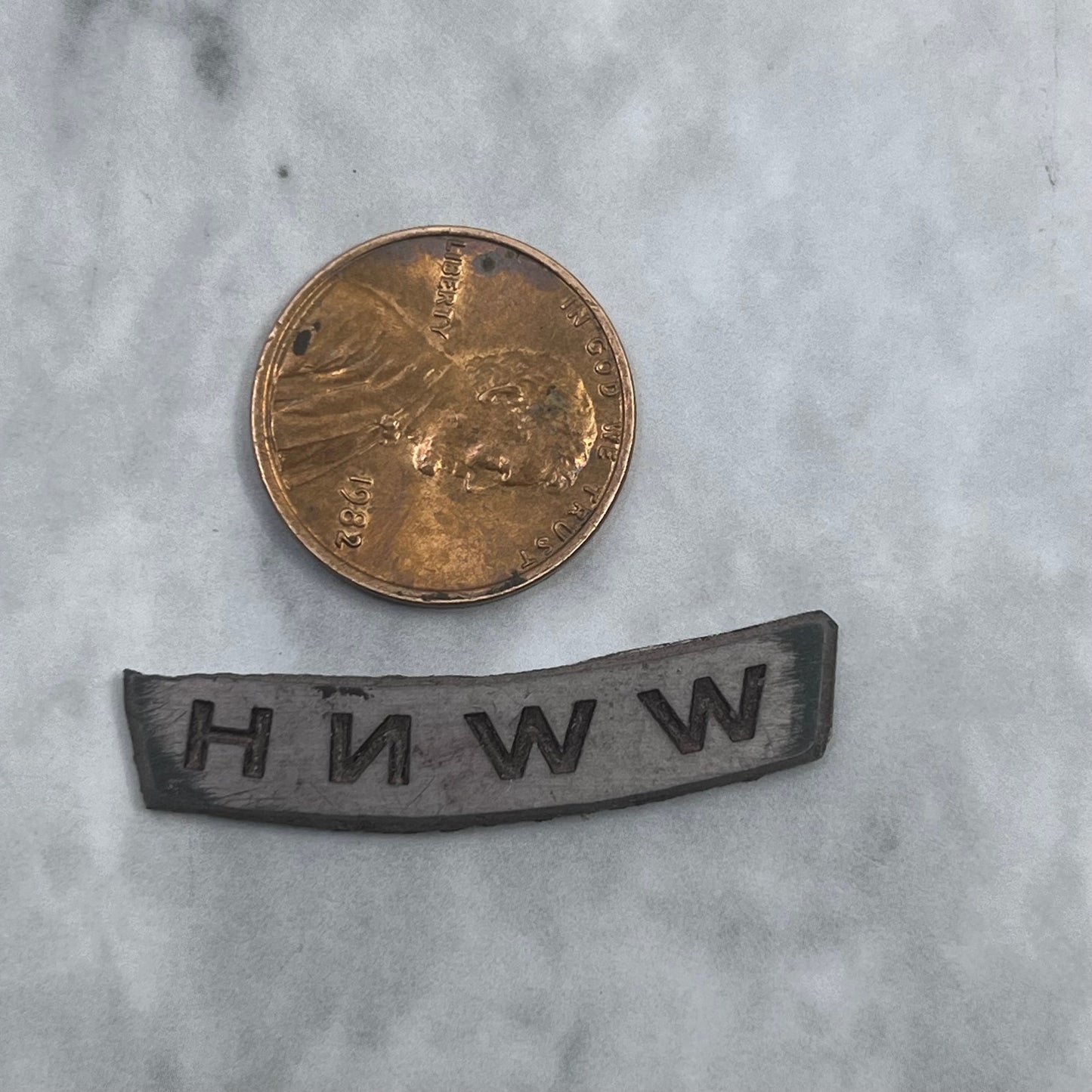 Vintage Letterpress Printers Block Plate TV Radio Call Letters WWNH SE840