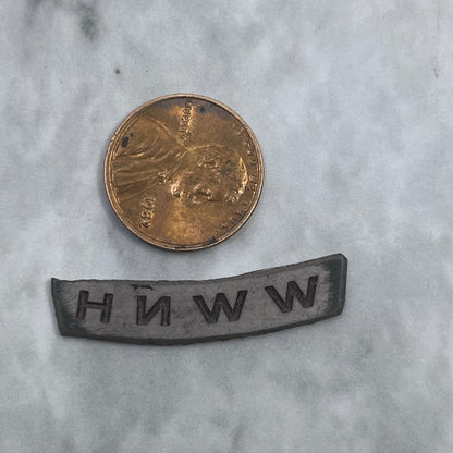 Vintage Letterpress Printers Block Plate TV Radio Call Letters WWNH SE840