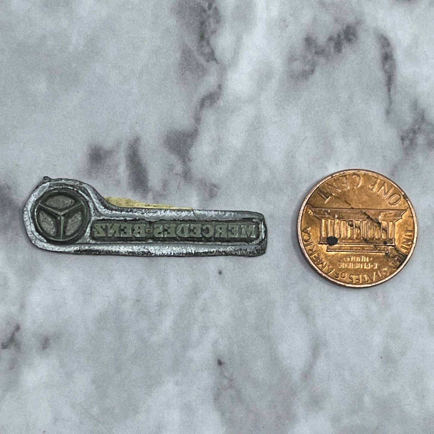 Vintage Printing Letterpress Printers Block Plate Mercedes Benz Logo TJ515