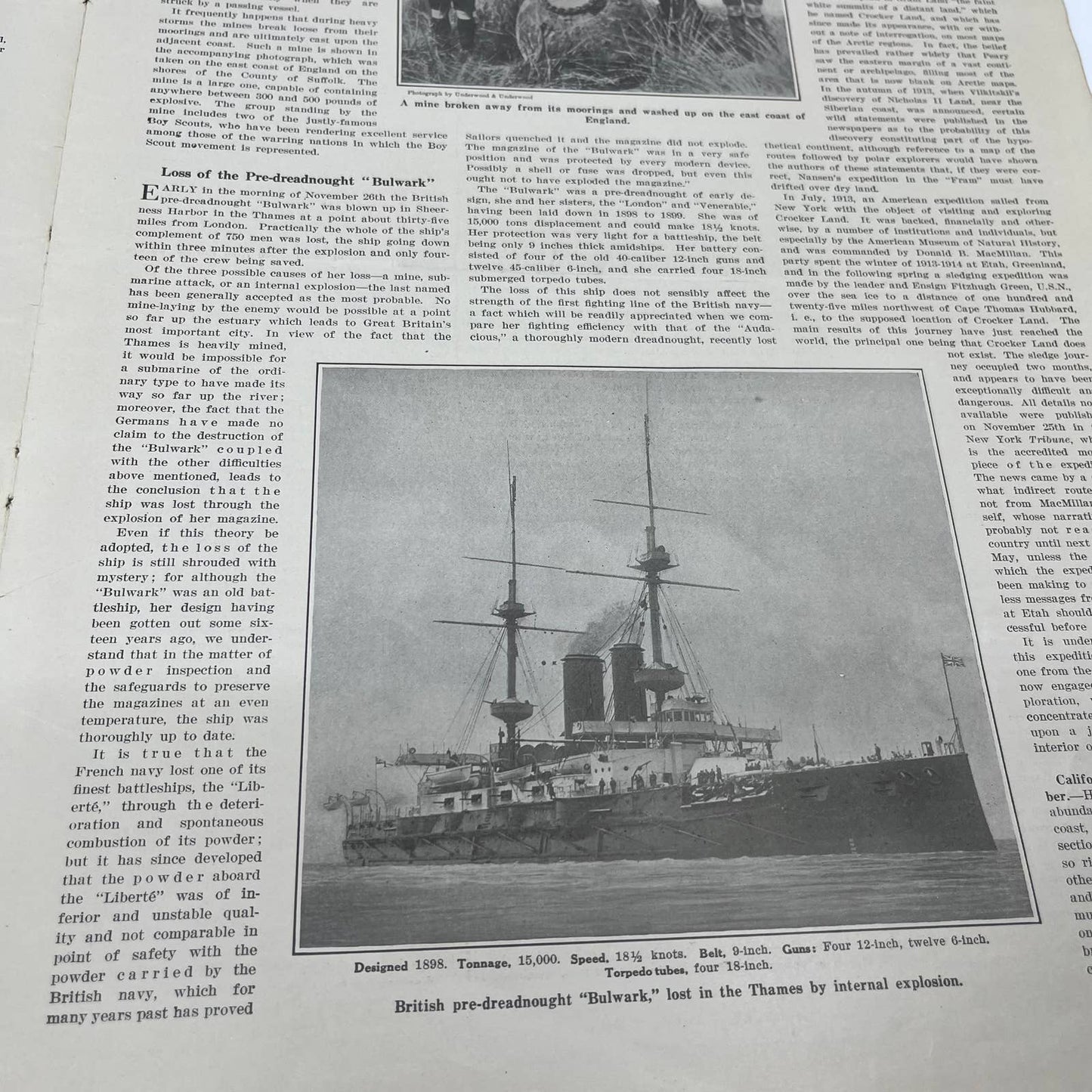 1914 Scientific American February 28 Magazine Unicycle Stabilized Gyroscope TH6