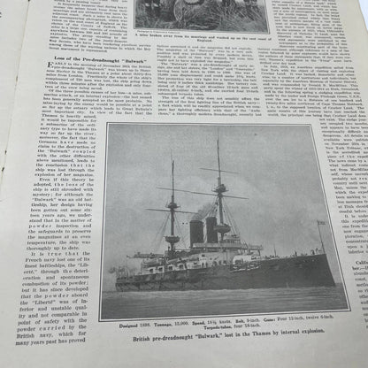 1914 Scientific American February 28 Magazine Unicycle Stabilized Gyroscope TH6