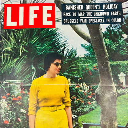 LIFE Magazine May 12, 1958 - Ex-Queen Soraya in Bermuda Garden TA4