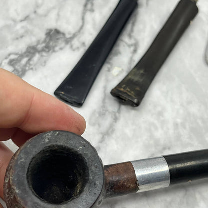 Vintage Tobacco Smoking Estate Pipe and Accessories Lot TJ9-4