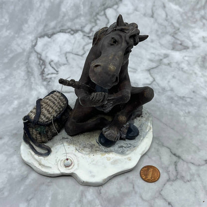 Pasture Pals Elmer Fishing Figurine Montana Silversmith Western Cabin Decor TI7