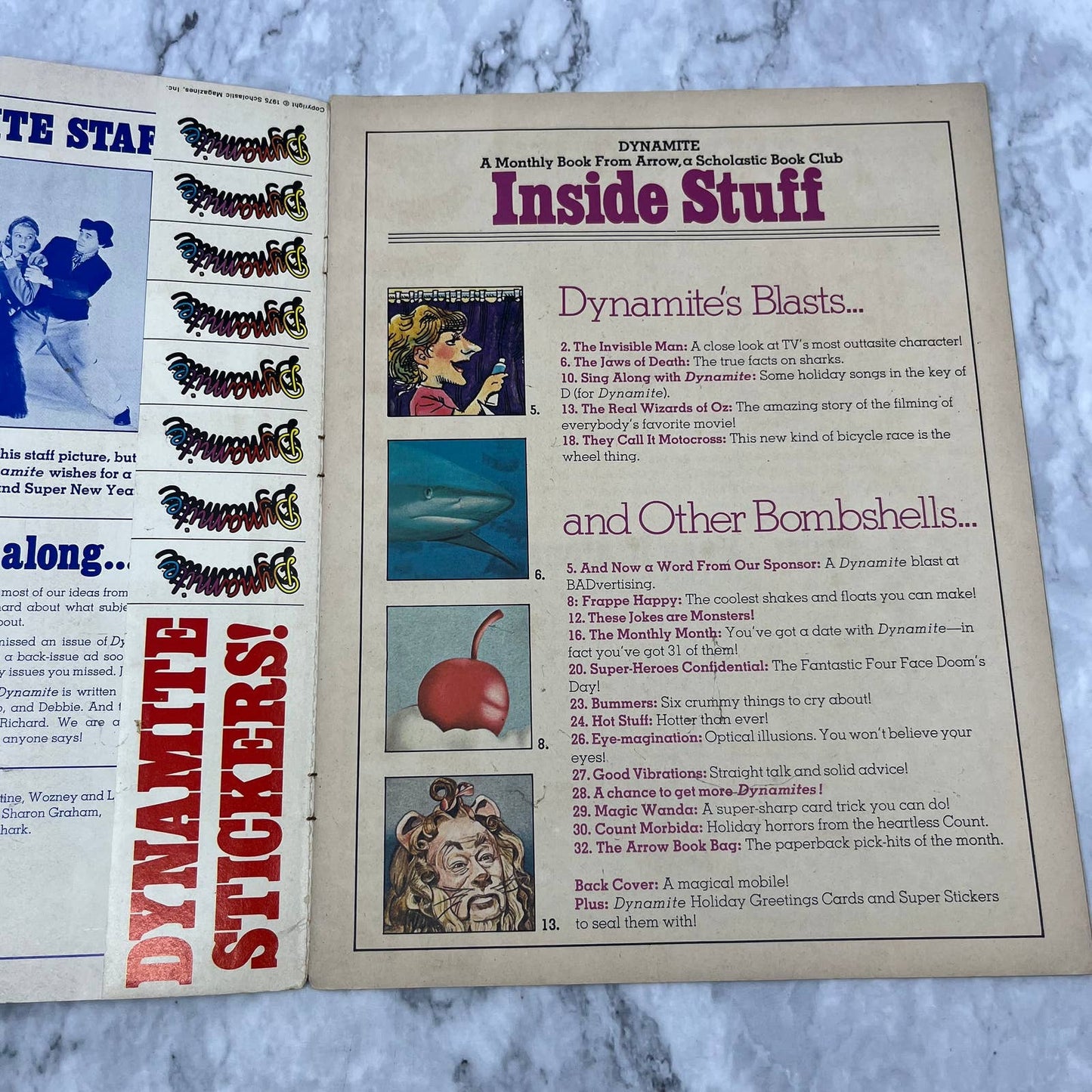 ORIGINAL Vintage 1975 Dynamite Magazine #18 Invisible Man David McCallum TJ4