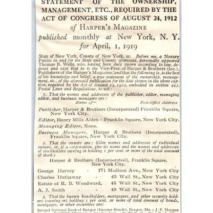 c1920 Harper's Magazine Ad - Steger & Sons Reproducing Phonograph Chicago EA3