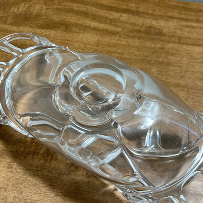 Vintage Art Glass Lattice Edge Pinched Glass Tray 10 x 4” TI5