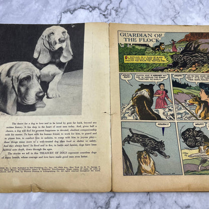 Vintage A Treasury of Dogs Comic Book Dell 1956 TJ3