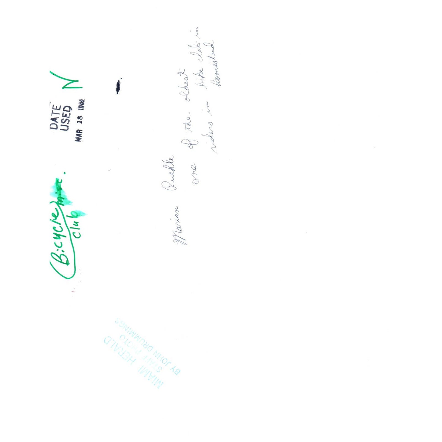 1982 Press Photo Marian Ruehle Oldest Biker in Homestead Bike Club 8x10" AD3