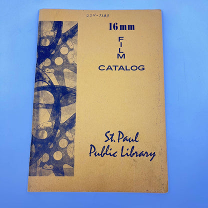 1975 St. Paul Public Library 16MM Movie Rental and Loan Film Library Catalog TE2