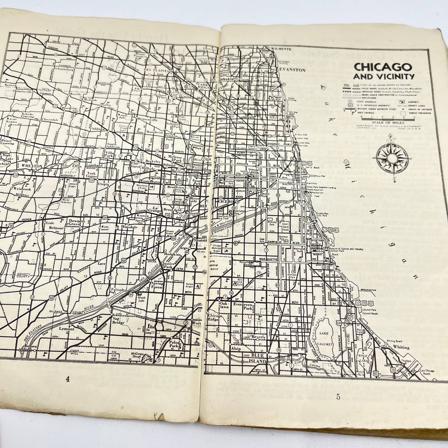 1941 Chicago Street Guide Map Book Quick Reference Rand McNally Illinois TA3