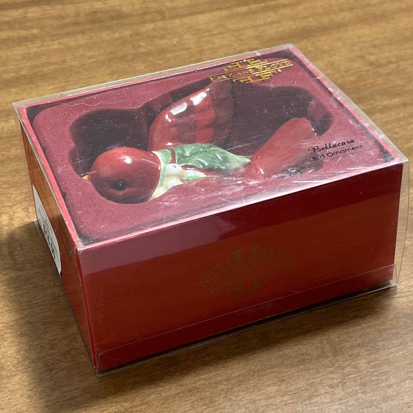 Fitz And Floyd Bellacara Red Bird Christmas Ornament 63/432 2008 IN BOX TA3