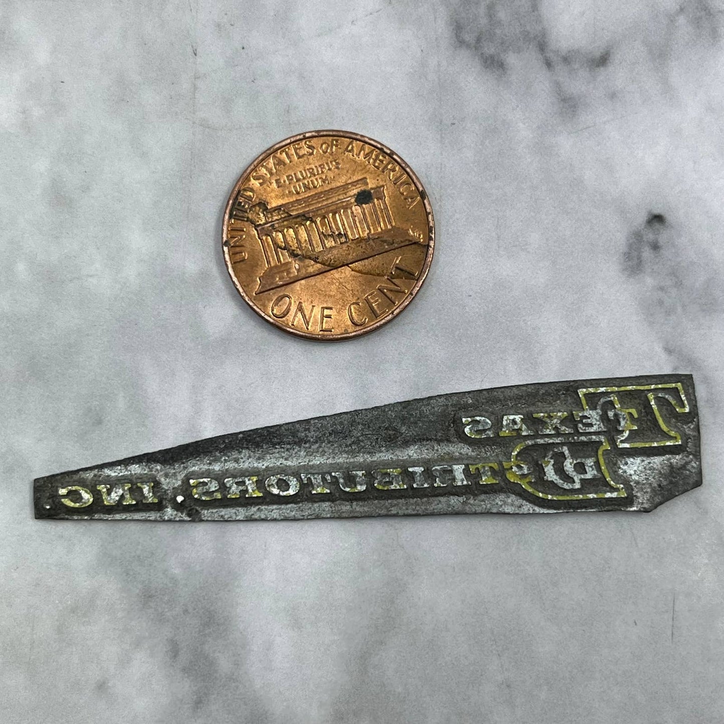 Vintage Printing Letterpress Printers Block Plate Texas Distributors Inc. TJ59