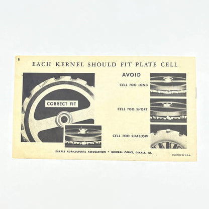 1920s DeKalb Farming Seeds Booklet - Use the Right Planter Plates AB7