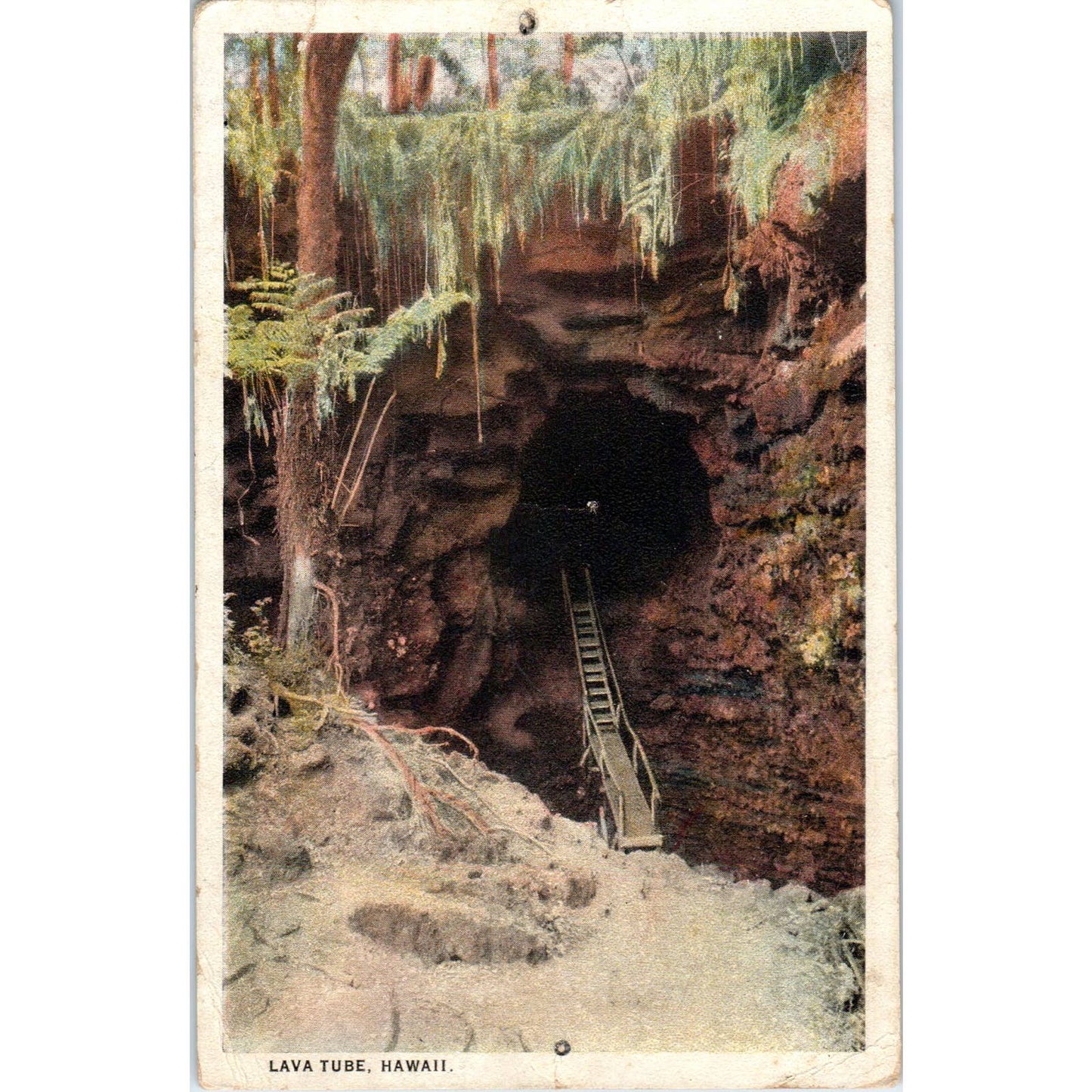 Lava Tube in Hawaii - Original Postcard TJ7-RP3