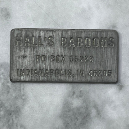 Vintage Letterpress Printers Block Plate Hall’s Baboons Indianapolis SE843