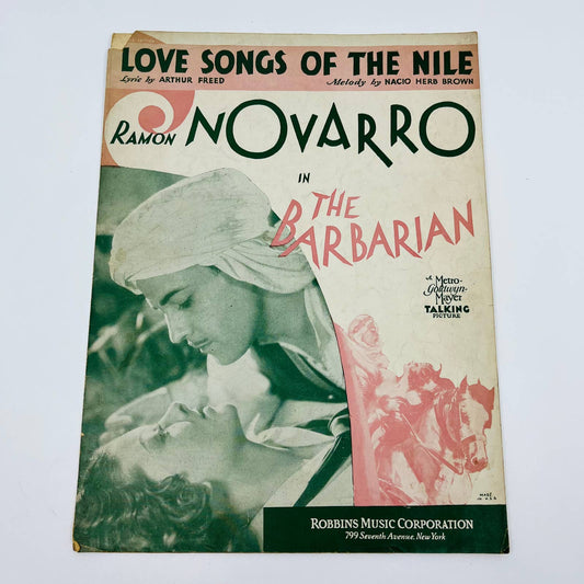 1933 Sheet Music The Barbarian Ramon Novarro Love Songs of the Nile M1