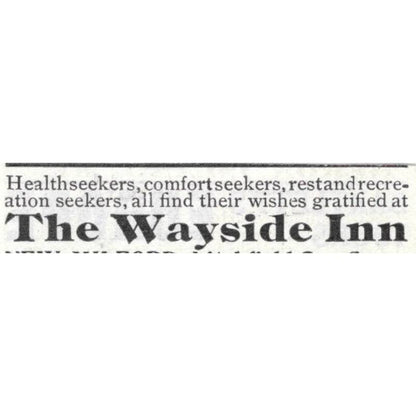 The Wayside Inn New Milford CT J.L. Castle - 1903 Original Ad TJ8-7-5
