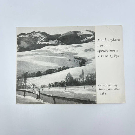 1965 Czechoslovakian Greeting Card Czechoslovakia Institute Prague SC9