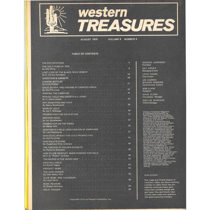 Western Treasures and Eastern Treasures Magazine Metal Detecting Aug 1975 M3