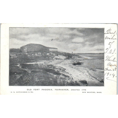 Old Fort Phoenix Fairhaven 1904 Original Postcard TJ9-P2