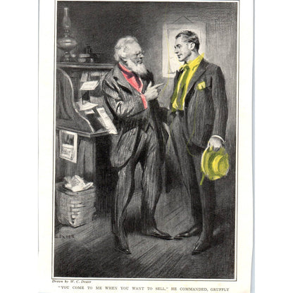 c1920 Harper's Print - Dexter You Come To Me When You Want To Sell TD8-H1