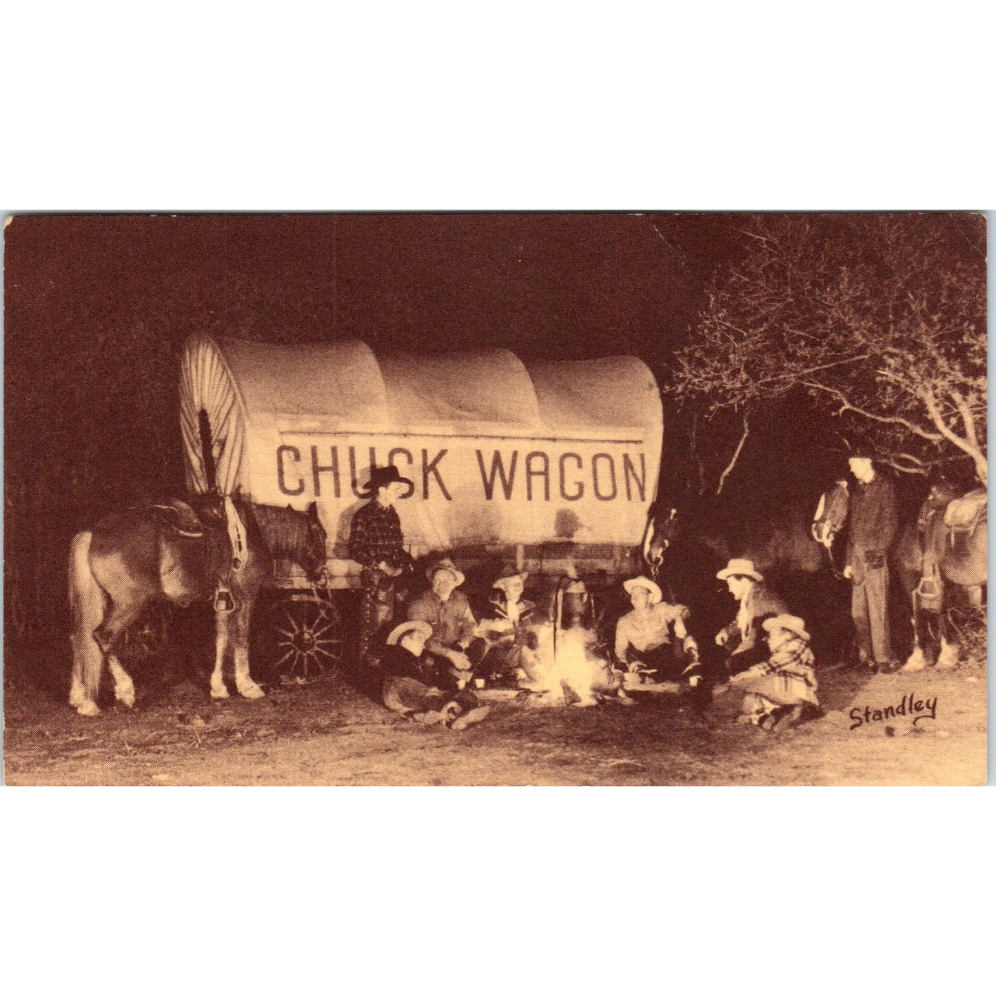 Jaycee Chuck Wagon Dinner Garden of the Gods Colorado Springs CO Postcard P2-2