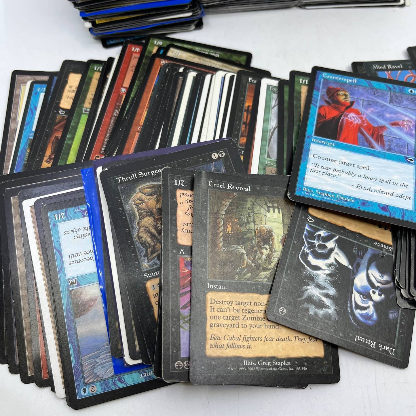 Large Lot of Vintage Magic The Gathering MTG Cards Mostly 90s Era