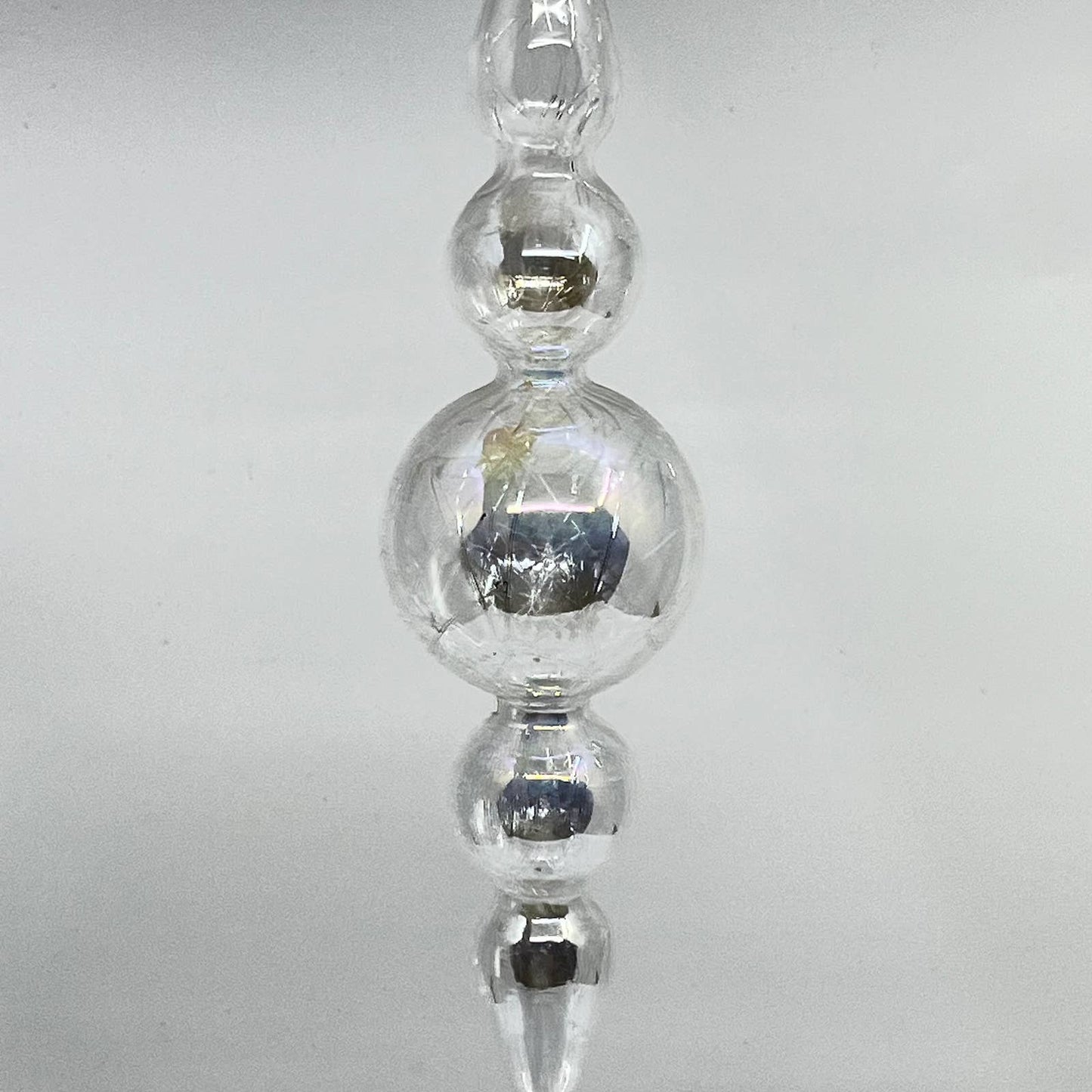 Vintage Hand Blown Glass Finial Ornament Sun Catcher 8” TF5