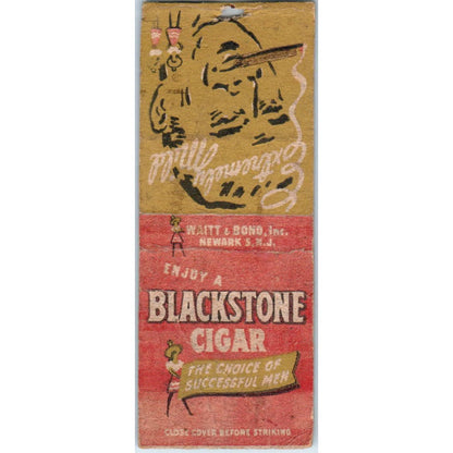 Blackstone Cigar Waitt & Bond Newark NJ Advertising Matchbook Cover SA9-M4