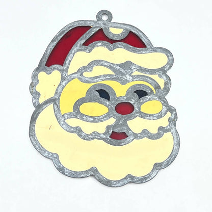 Vintage Santa Claus Suncatcher Christmas Tree Ornament 4" TG1