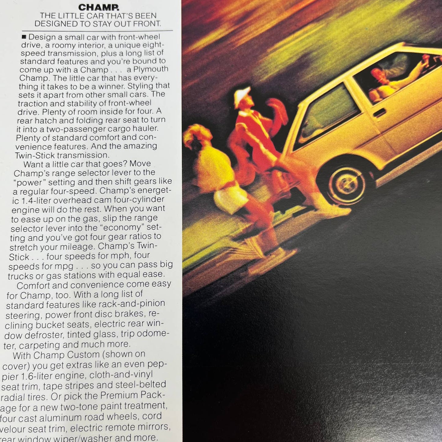 1980 Plymouth Imports Original Dealer New Car Showroom Brochure TH8