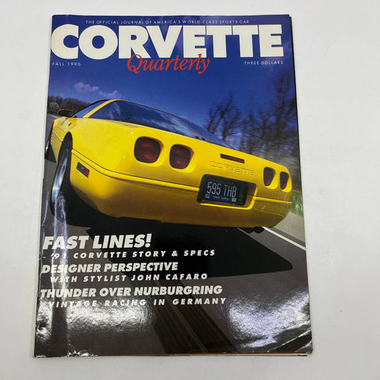 1990 Fall - Corvette Quarterly Magazine ZR-1 Driver's Manual 1991 L98 Coupe TG1