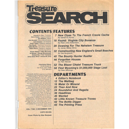Treasure Search Magazine - Treasure Hunting Mining Metal Detecting Dec 1979 M4