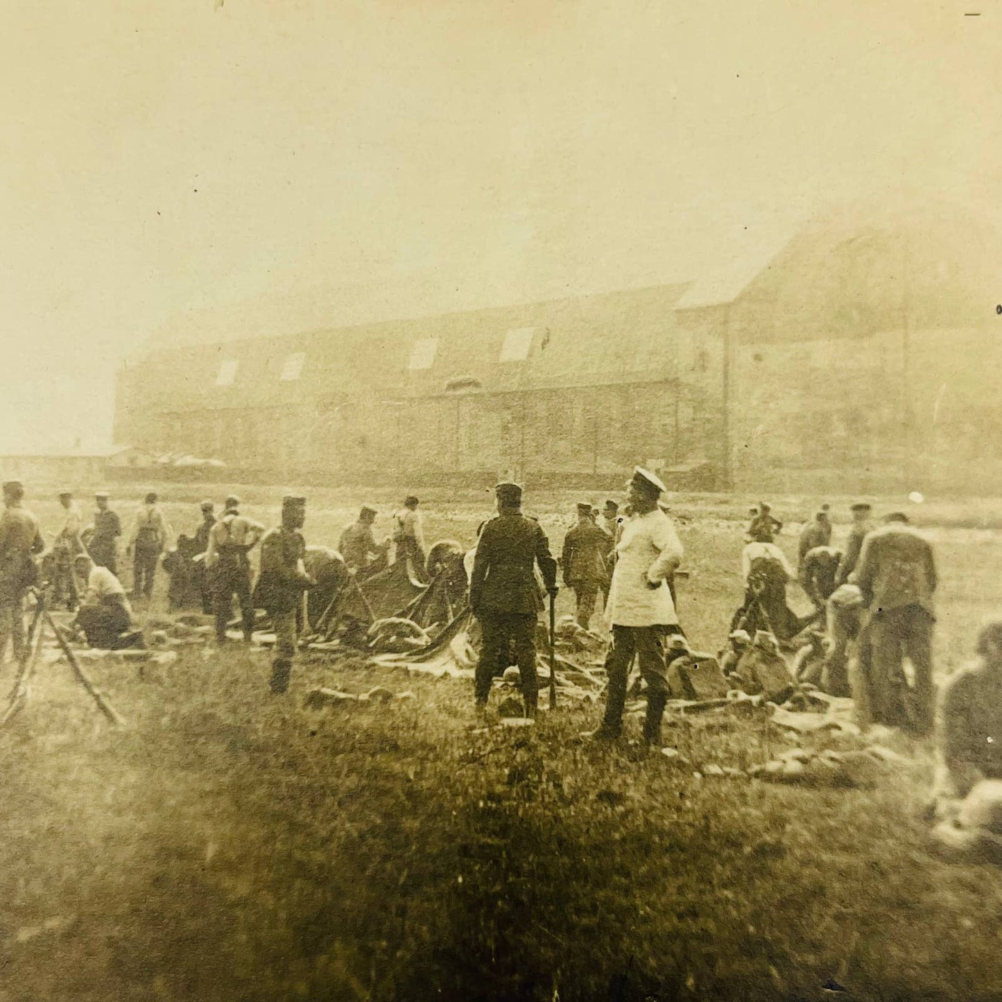 Early 1900s RPPC WWI Soldiers at Camp in Europe PA9