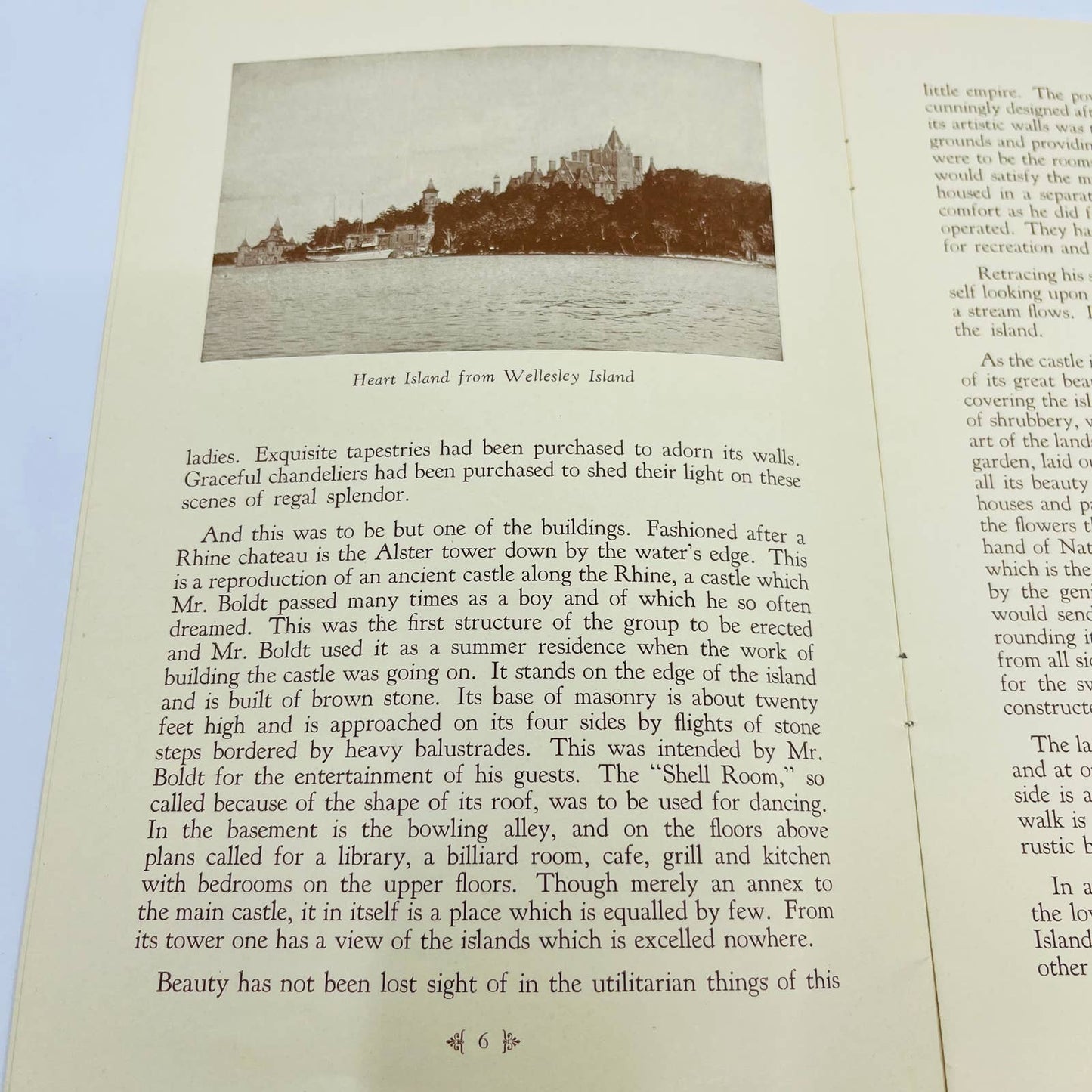 1930s Heart Island Its Castle & Towers Souvenir Photo Book Alexandria Bay NY TD8