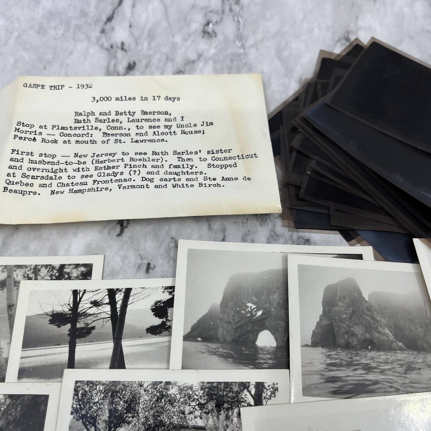 1932 Collection of Photos & Negatives East Coast Vacation Views TJ9-PG6