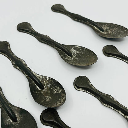 Antique Tin Ice Cream Tasting Spoons Perfect for Toy Kitchen  3.5” Lot of 12 SB4