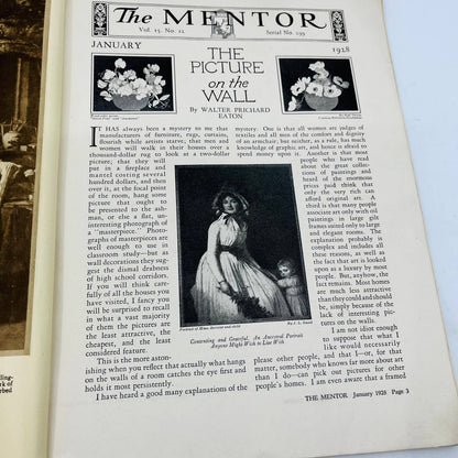 VTG The Mentor Magazine January 1928 The Picture on the Wall Paris Scenes BA4