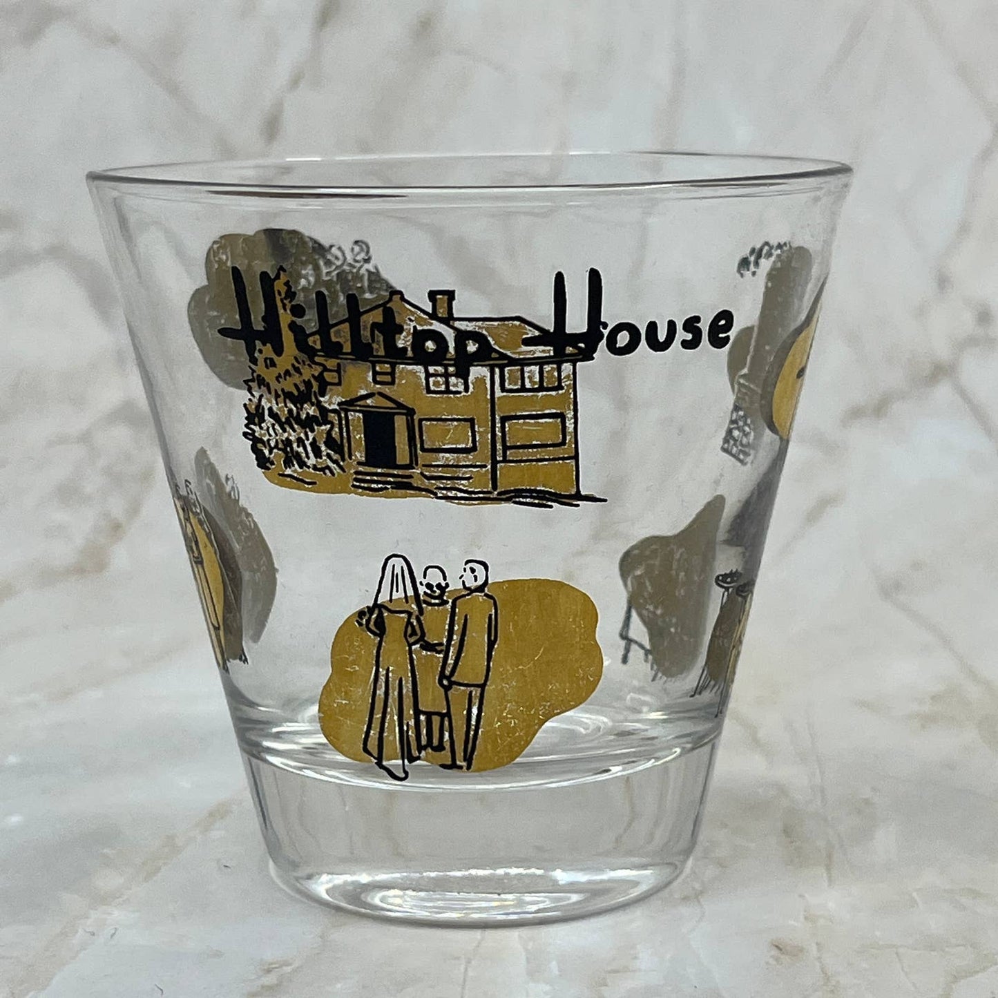 Vintage Hilltop House Wedding and Event Center Lowball Glass Rochester MN TJ1