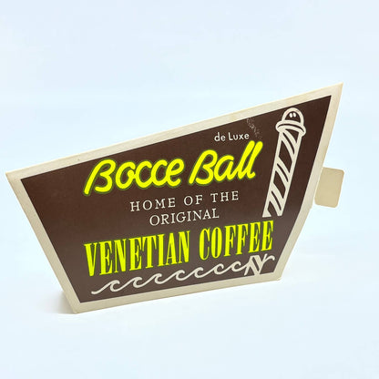 Bocce Ball San Francisco CA Operatic Night Club Venetian Coffee Table Card AB8