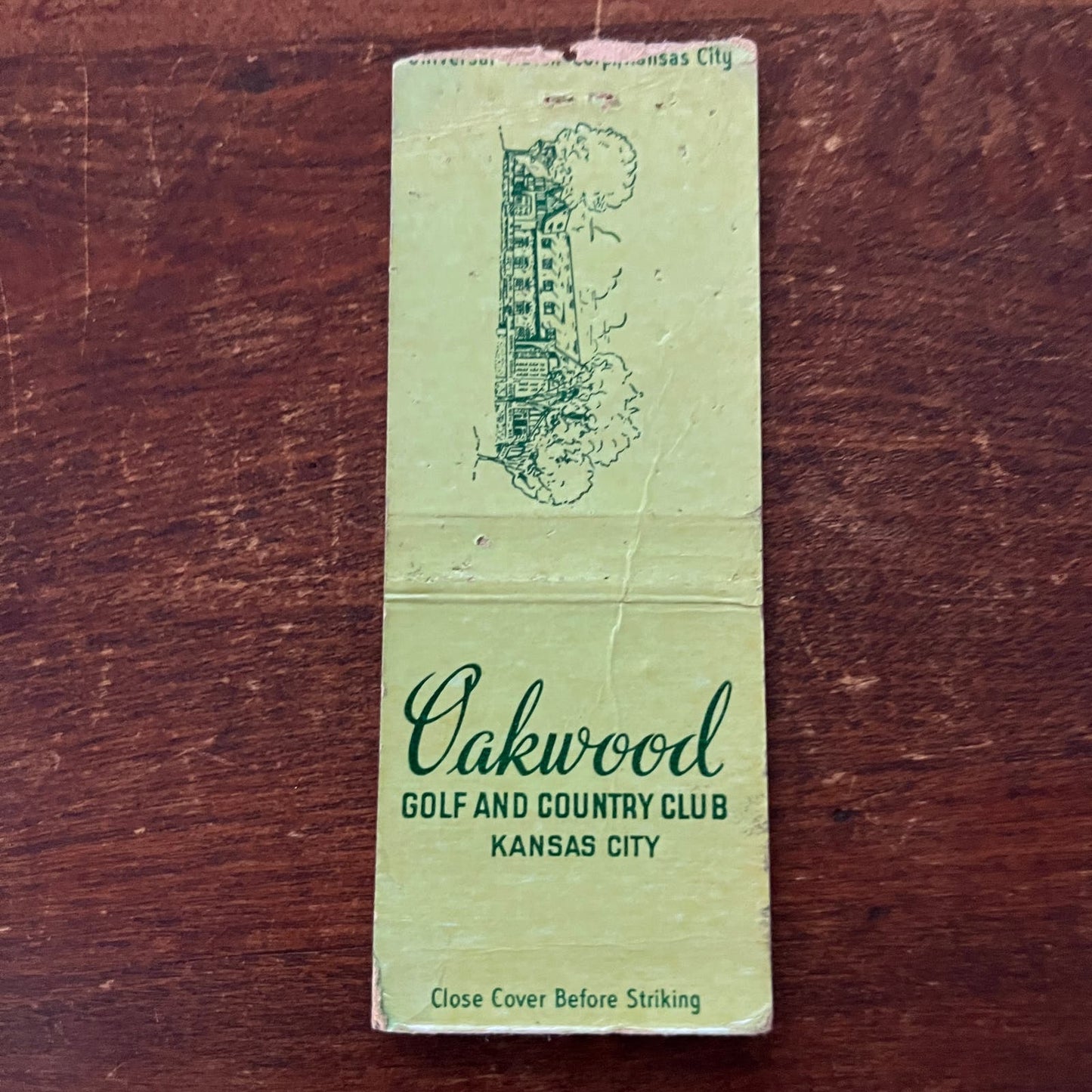 Oakwood Golf & Country Club Kansas City MO Advertising Matchbook Cover SB3-M2