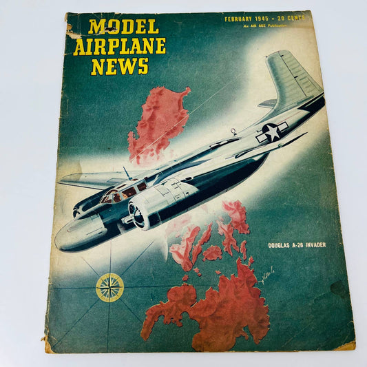 Vintage WWII Model Airplane News Magazine February 1945 Douglas A-26 Invader BA2