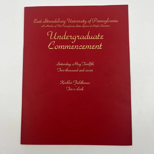 2007 East Stroudsburg University of Pennsylvania Commencement Program TG2