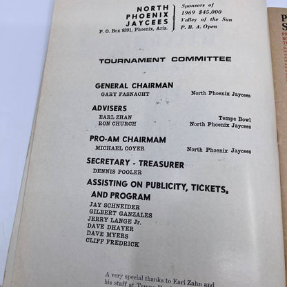 1969 Valley of the Sun P.B.A. Open Bowling Tournament Program Phoenix AZ TH8