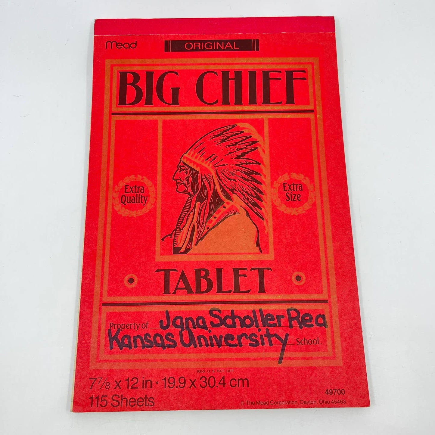 Vintage Mead Big Chief Pencil Tablet Notepad TE4