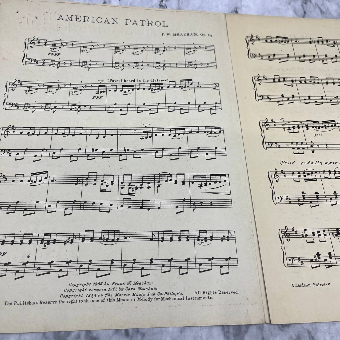 American Patrol March Airplane Zeppelin Eagle Cover 1914 Sheet Music TK2-SM3