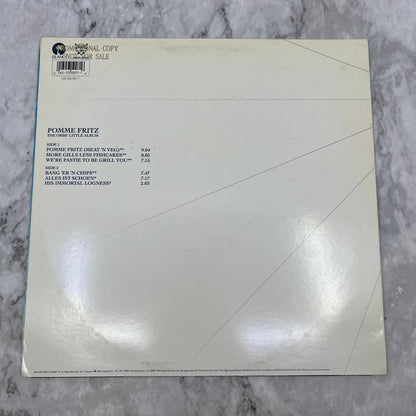 Orb - Pomme Fritz The Orbs' Little Album PROMO Record Island 12" 33 ⅓ RPM TJ4