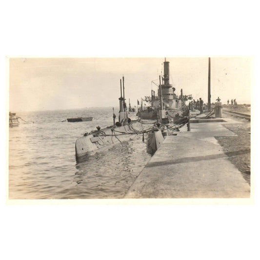 WWII US Navy Submarine - Original Postcard RPPC TJ8-4