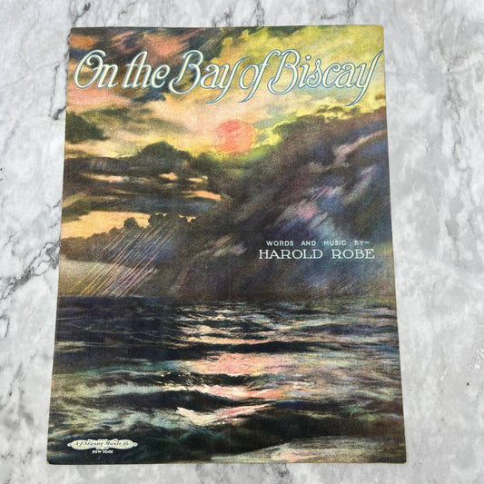 On the Bay of Biscay, by Harold Robe 1919 Sheet Music TH5-1